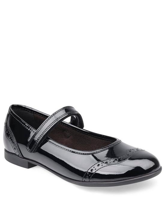front image of start-rite-impress-patent-leather-girls-mary-jane-school-shoes-black