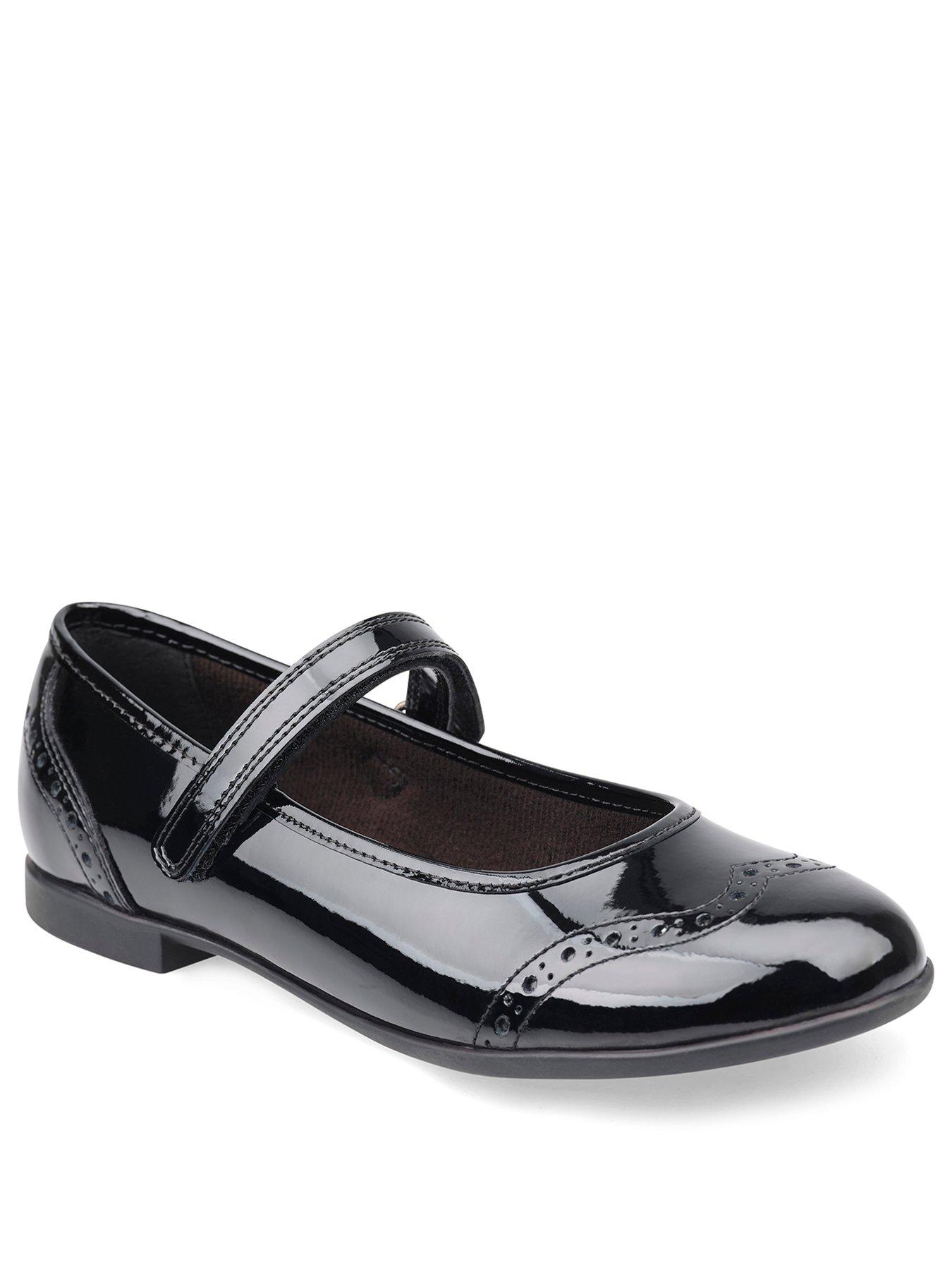 undefined Impress Patent Leather Girls Mary Jane School Shoes - Black