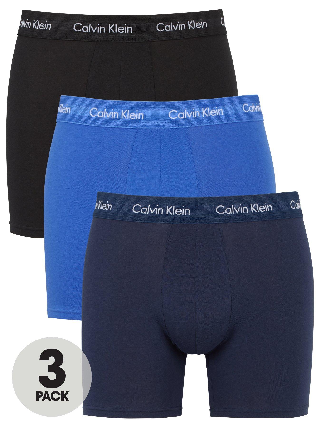 Calvin Klein Pack Boxer Briefs Blue/Navy/Black Littlewoods - Main Image