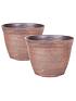  image of pair-of-helix-round-planters-warm-copper-10in