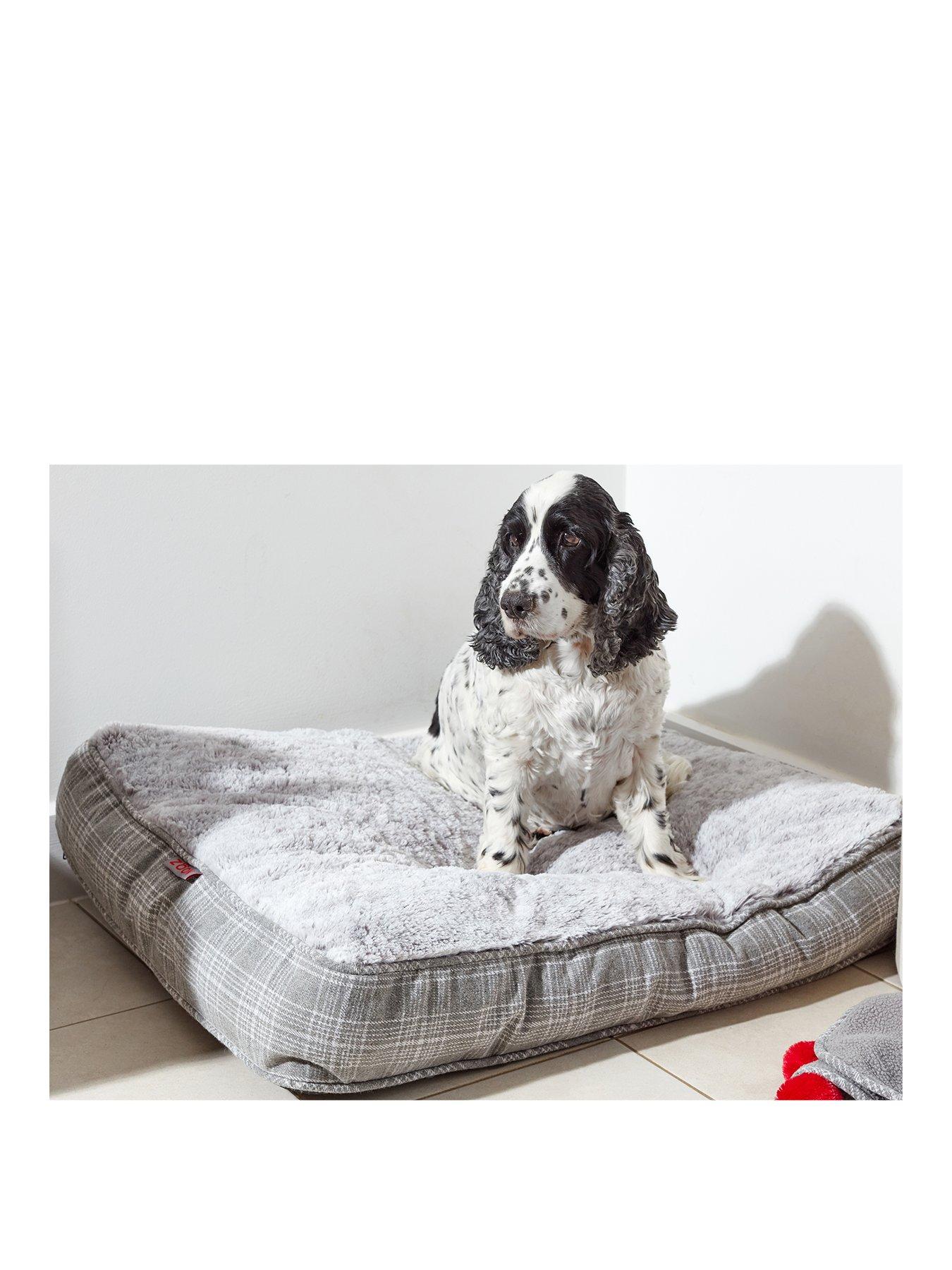 undefined Grey Plaid Gusset Mattress - Large