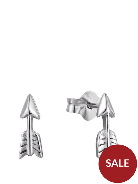 the-love-silver-collection-sterling-silver-arrow-studs