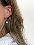  image of the-love-silver-collection-sterling-silver-mother-of-pearl-charm-hoop-earrings