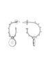  image of the-love-silver-collection-sterling-silver-mother-of-pearl-charm-hoop-earrings