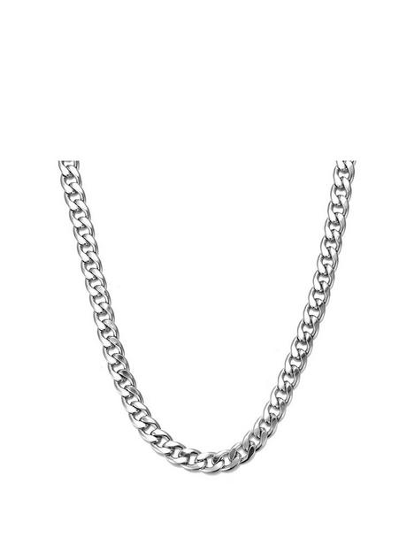 mens-20-flat-curb-9mm-steel-chain-necklace