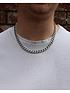  image of mens-20-flat-curb-9mm-steel-chain-necklace