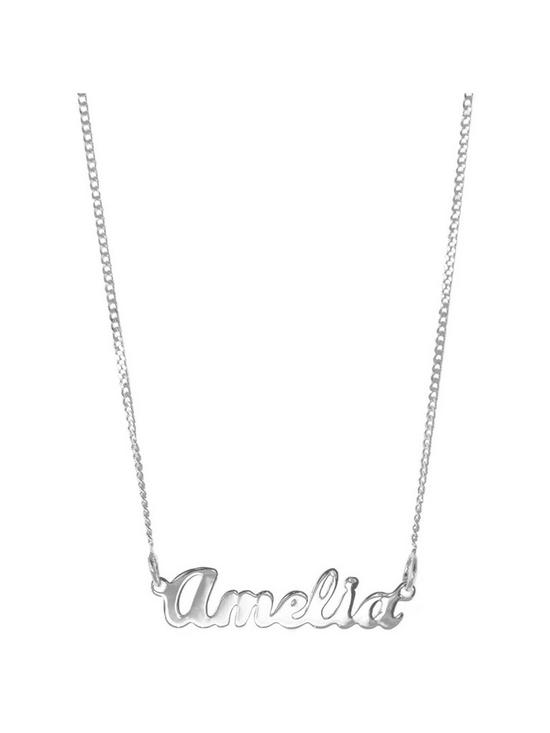 front image of the-love-silver-collection-childrens-sterling-silver-personalised-name-necklace