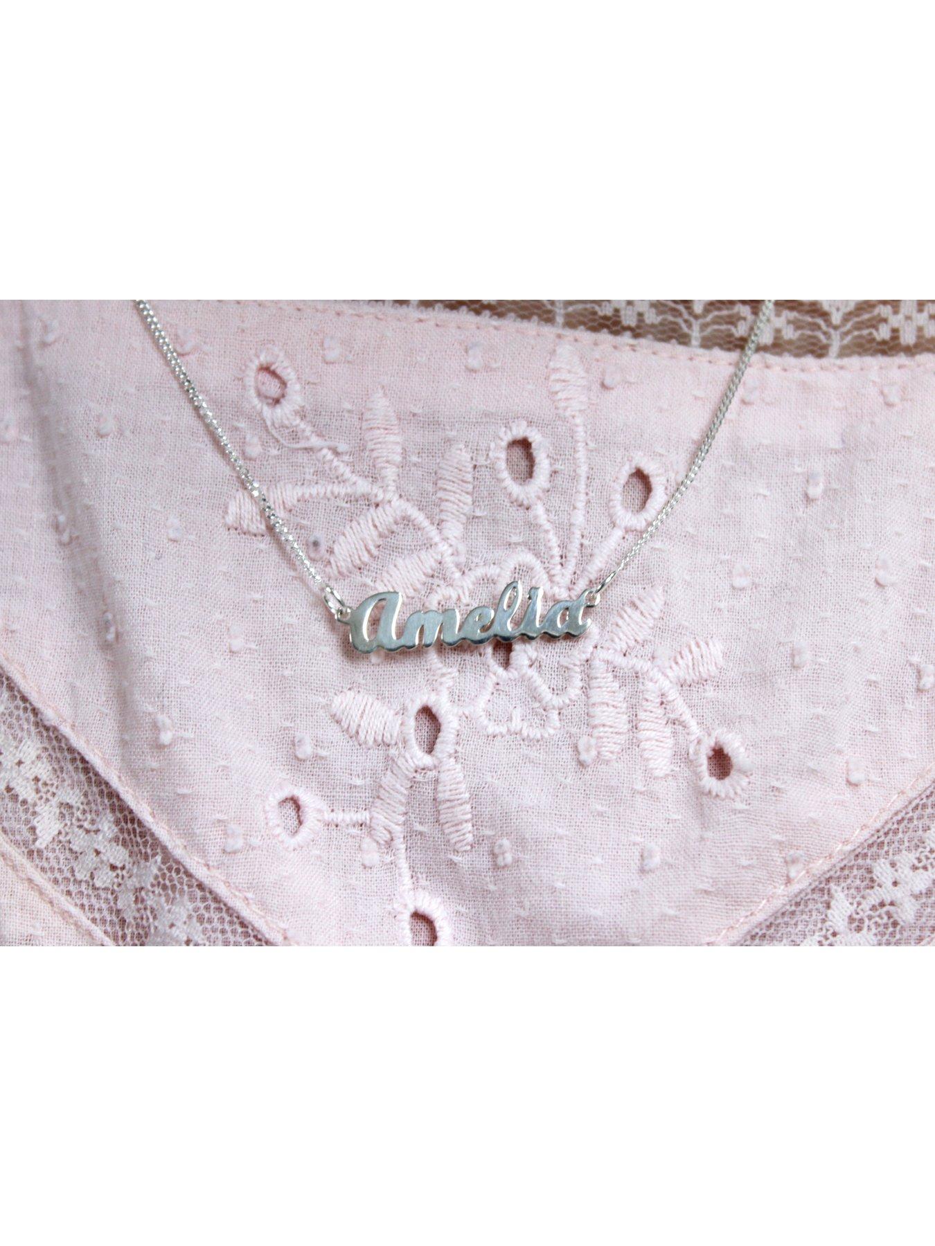 Image 4 of 6 of The Love Collection Children's Sterling Silver Personalised Name Necklace