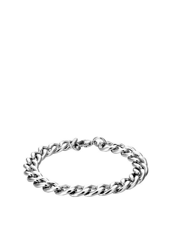 front image of mens-8-flat-curb-9mm-steel-chain