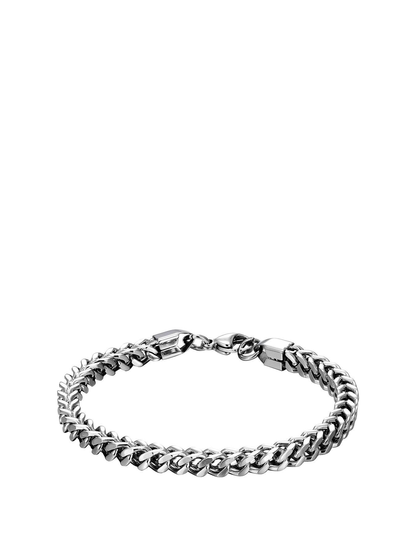 The Love Collection Men's 8" Franco 5mm Thick Steel Chain