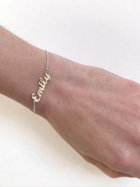stillFront image of the-love-silver-collection-sterling-silver-personalised-adjustable-name-bracelet