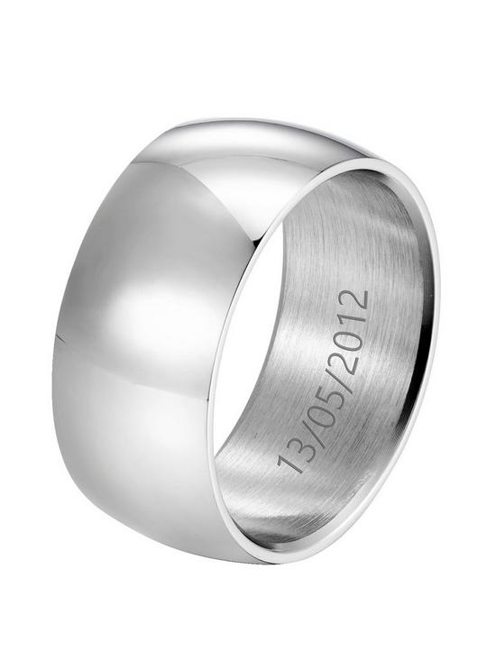 front image of mens-personalised-large-engravable-cigar-band-ring