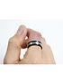  image of mens-steel-black-and-cubic-zirconia-ring