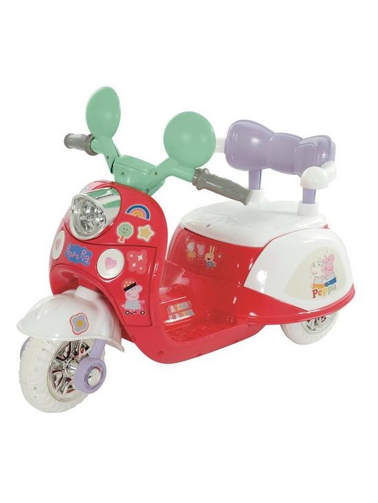 front image of peppa-pig-6v-battery-operated-motorbike