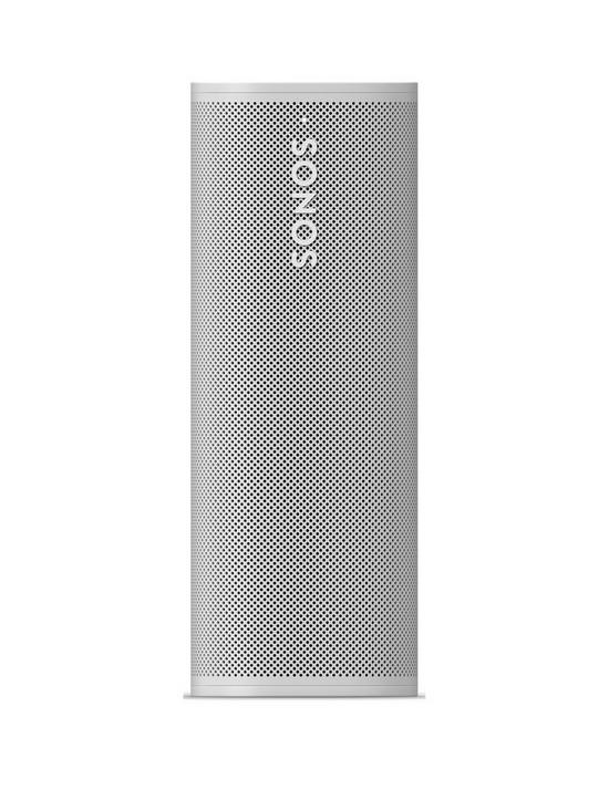 front image of sonos-roam-portable-smart-speaker-apple-airplay-2-amazon-alexa-google-assistant-lunar-white