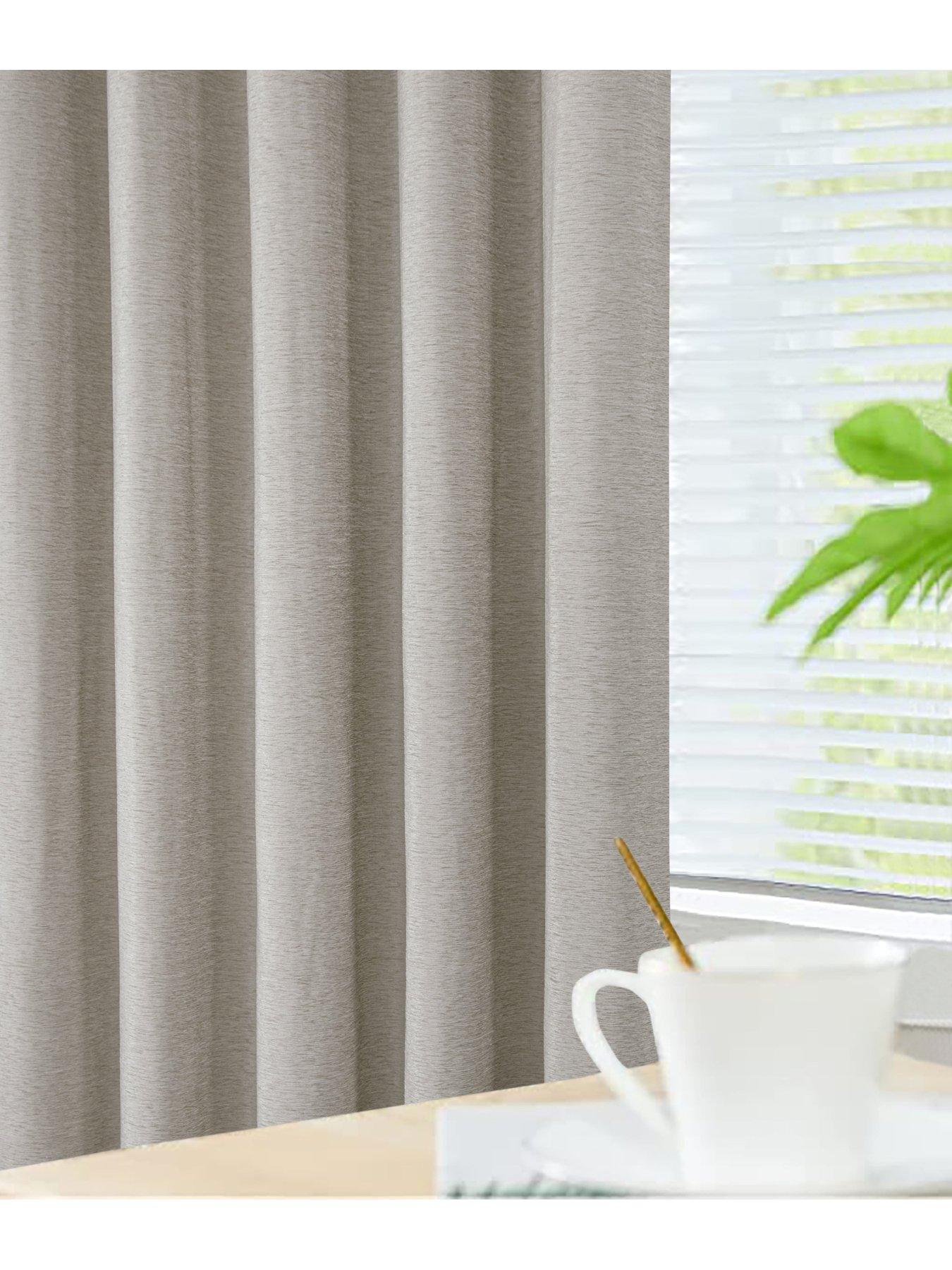 undefined Canterbury Chenille Lined Eyelet Curtains