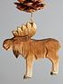  image of set-of-3-moose-and-bear-hanging-christmas-tree-decorations
