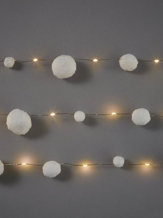 stillFront image of very-home-160-led-snowball-light-christmasnbspgarland