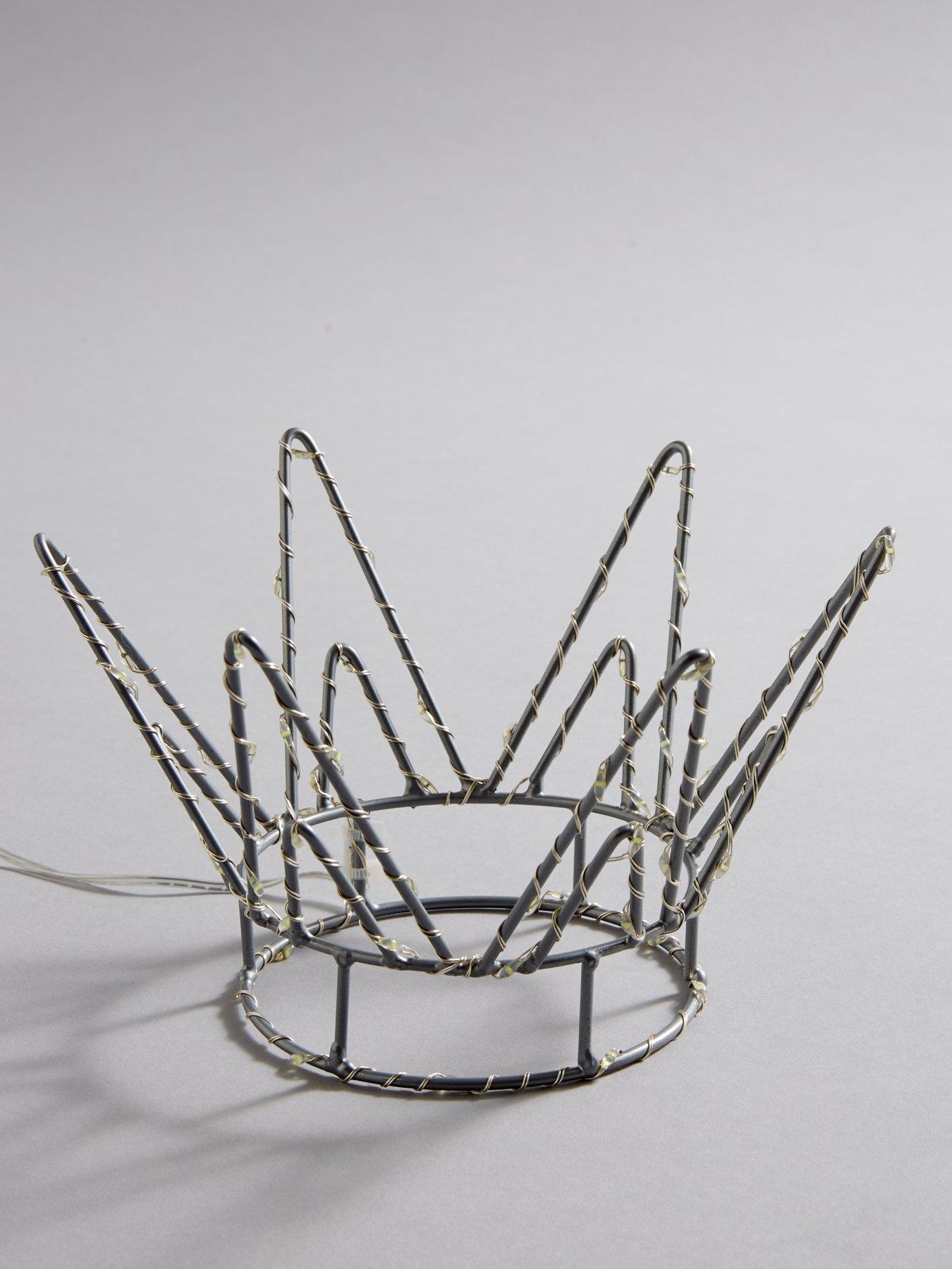  image of very-home-led-crown-christmas-tree-topper-light-silver