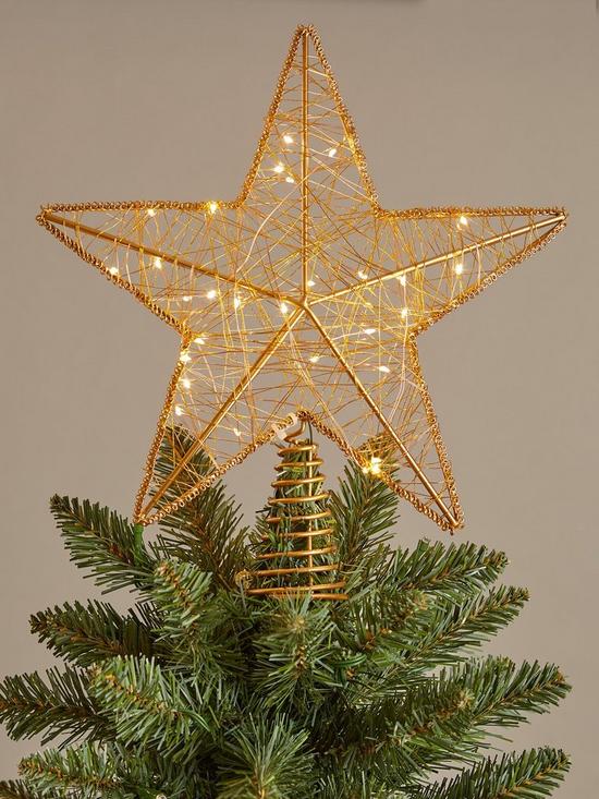 front image of very-home-gold-light-up-tree-topper