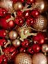  image of everyday-pack-of-50-luxe-christmas-tree-baubles-ndash-red-and-goldnbsp