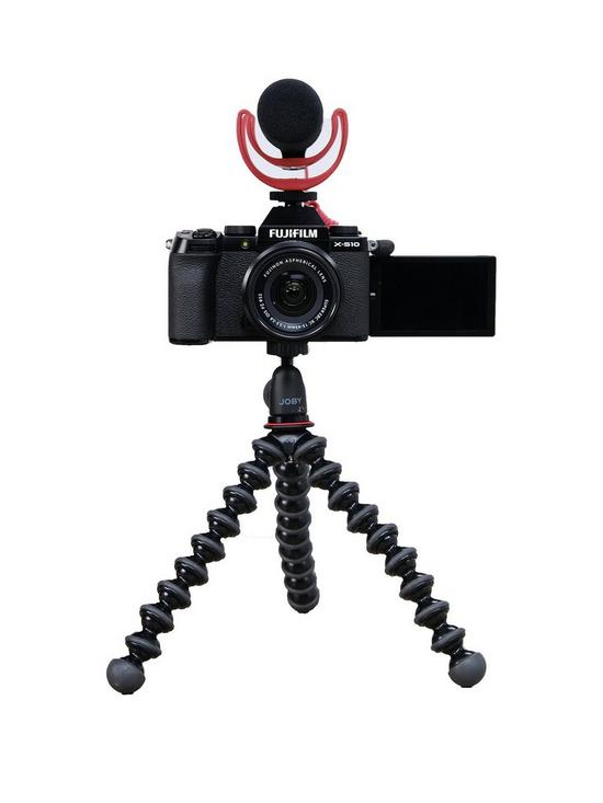front image of fujifilm-x-s10-mirrorless-digital-camera-blacknbspwith-xc15-45mm-lens-vlogger-kit