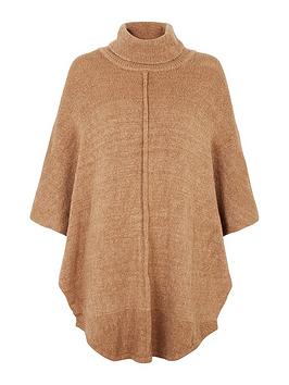v-by-very-roll-neck-poncho-oatmeal