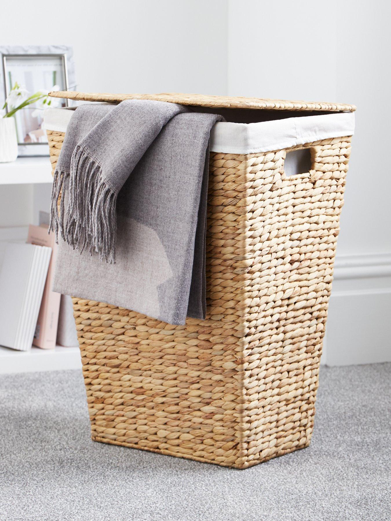 Image 2 of 3 of The Very Collection Water Hyacinth Rectangular Laundry Hamper