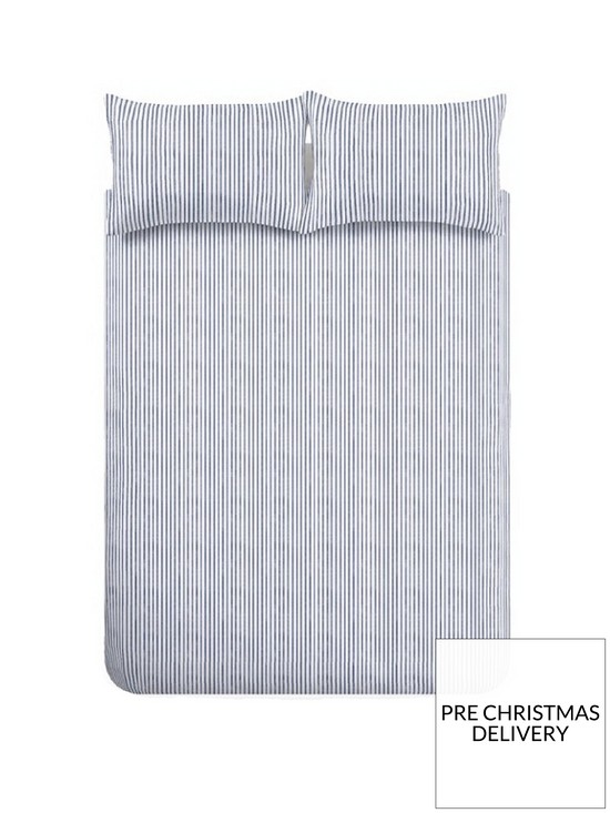 stillFront image of content-by-terence-conran-chelsea-textured-stripe-duvet-cover-set-navy