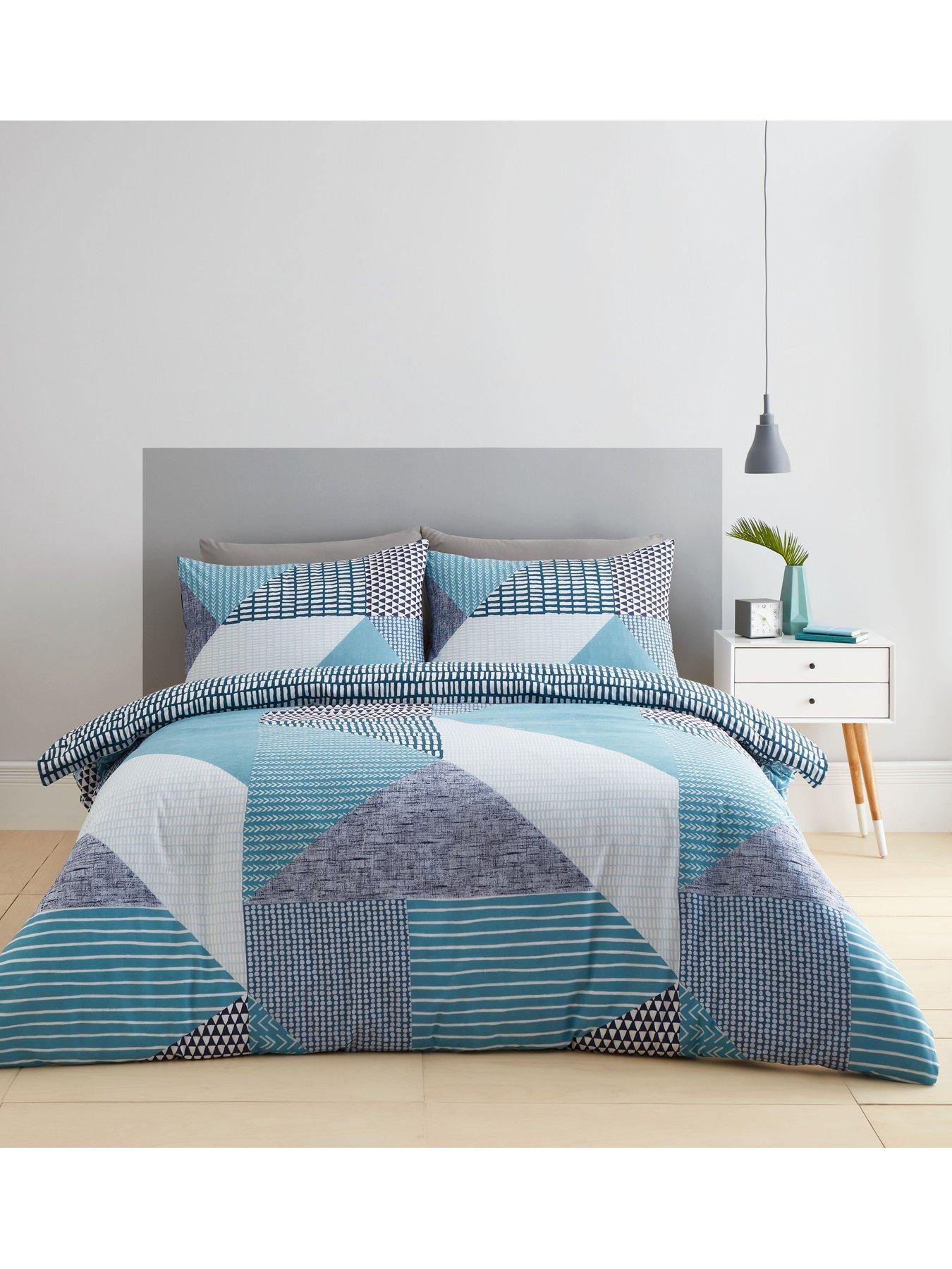 Catherine Lansfield Larsson Geo Duvet Cover Set - Teal