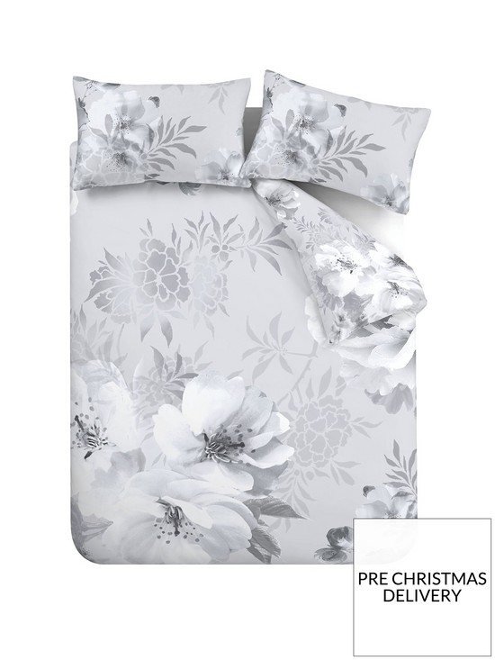 stillFront image of catherine-lansfield-dramatic-floral-duvet-cover-set-grey