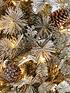  image of 7ft-denver-flocked-pre-lit-christmas-tree-with-pinecones