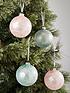 image of set-ofnbsp4-blue-and-pink-icy-glass-christmas-baubles