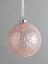  image of set-ofnbsp4-blue-and-pink-icy-glass-christmas-baubles