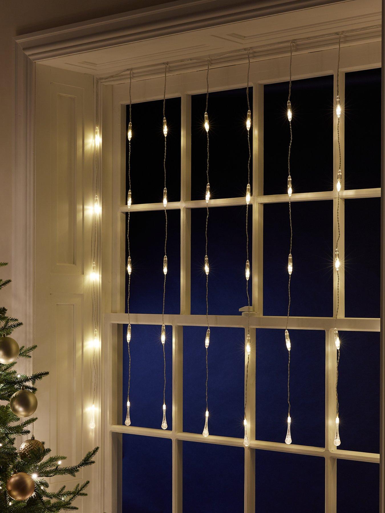 The Very Collection Snowing Christmas Curtain Light