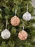  image of set-4-sequin-ballnbspchristmasnbsptree-decorations