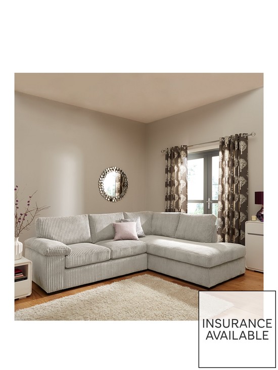 front image of amalfi-standard-right-hand-corner-chaise-silver