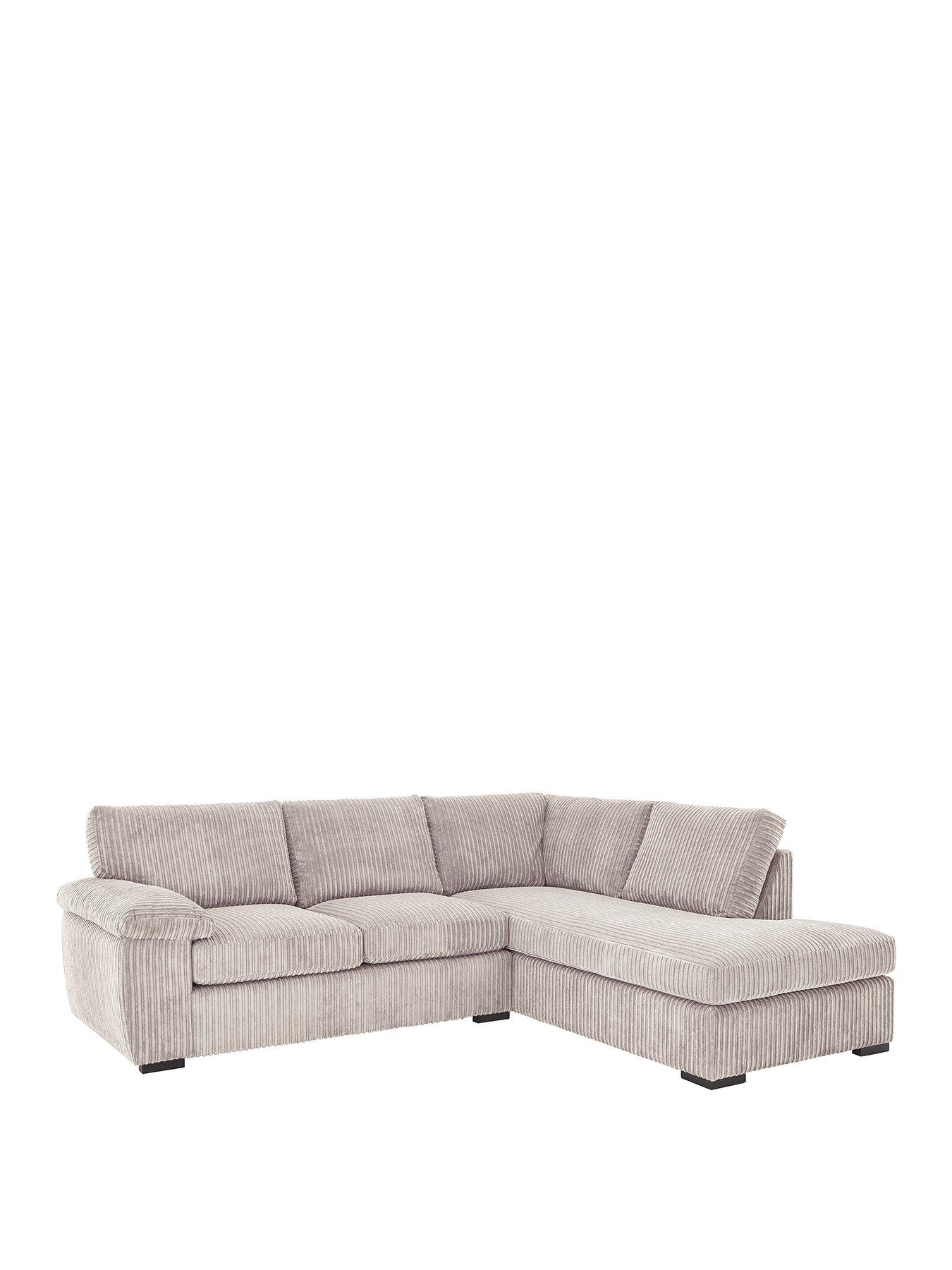 Image 2 of 6 of The Very Collection Amalfi Standard Back Fabric Right Hand Corner Chaise Sofa - Silver - FSC&reg; Certified
