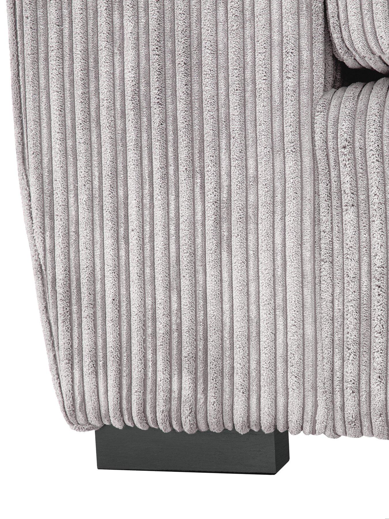 Image 4 of 6 of The Very Collection Amalfi Standard Back Fabric Right Hand Corner Chaise Sofa - Silver - FSC&reg; Certified