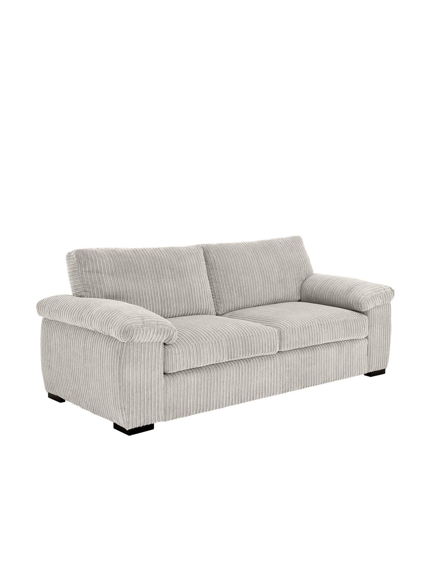 Image 3 of 7 of The Very Collection Amalfi Standard Back Fabric 3 Seater Sofa - Silver - FSC&reg; Certified