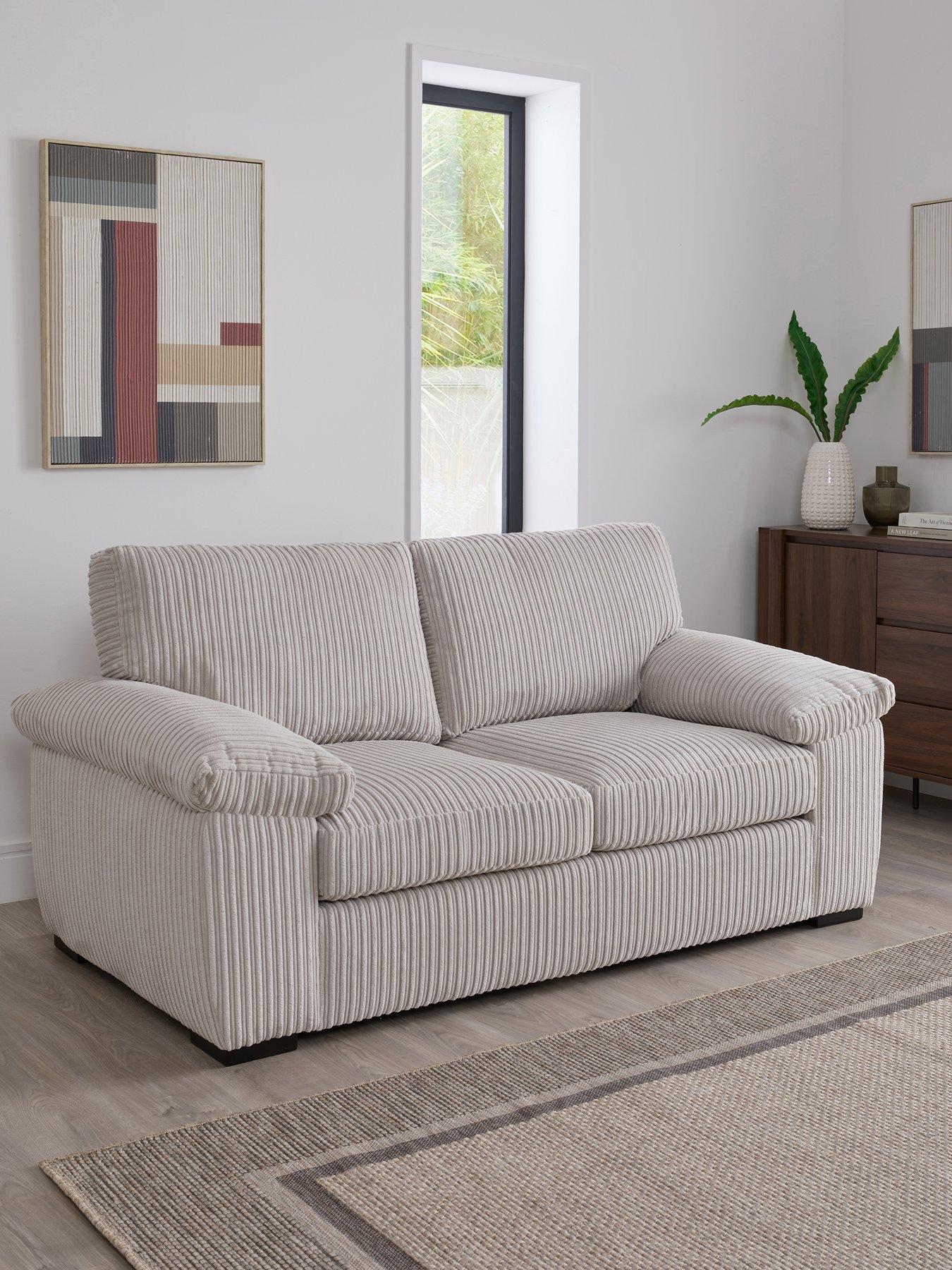 Image 1 of 7 of The Very Collection Amalfi Standard Back Fabric 2 Seater Sofa - Silver - FSC&reg; Certified