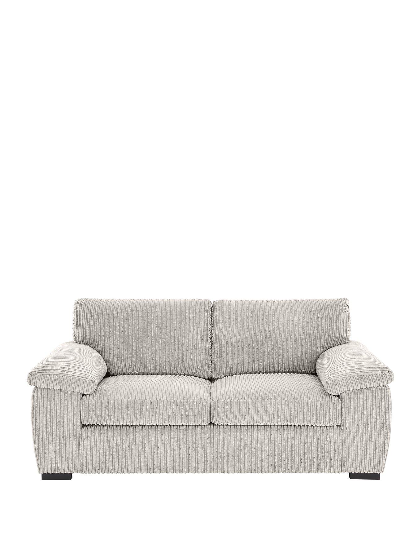 Image 2 of 7 of The Very Collection Amalfi Standard Back Fabric 2 Seater Sofa - Silver - FSC&reg; Certified