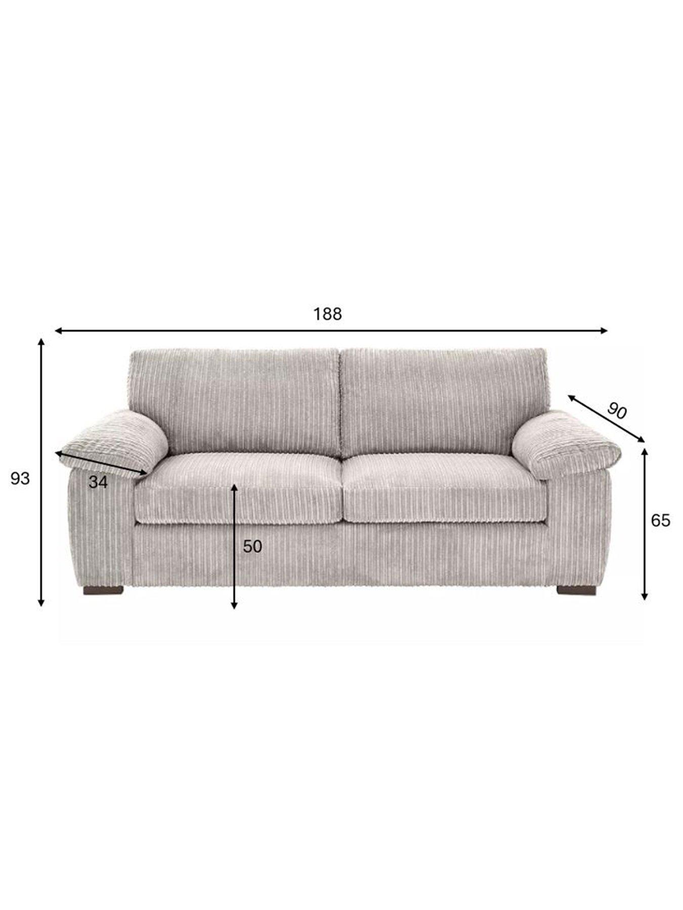 Image 6 of 7 of The Very Collection Amalfi Standard Back Fabric 2 Seater Sofa - Silver - FSC&reg; Certified