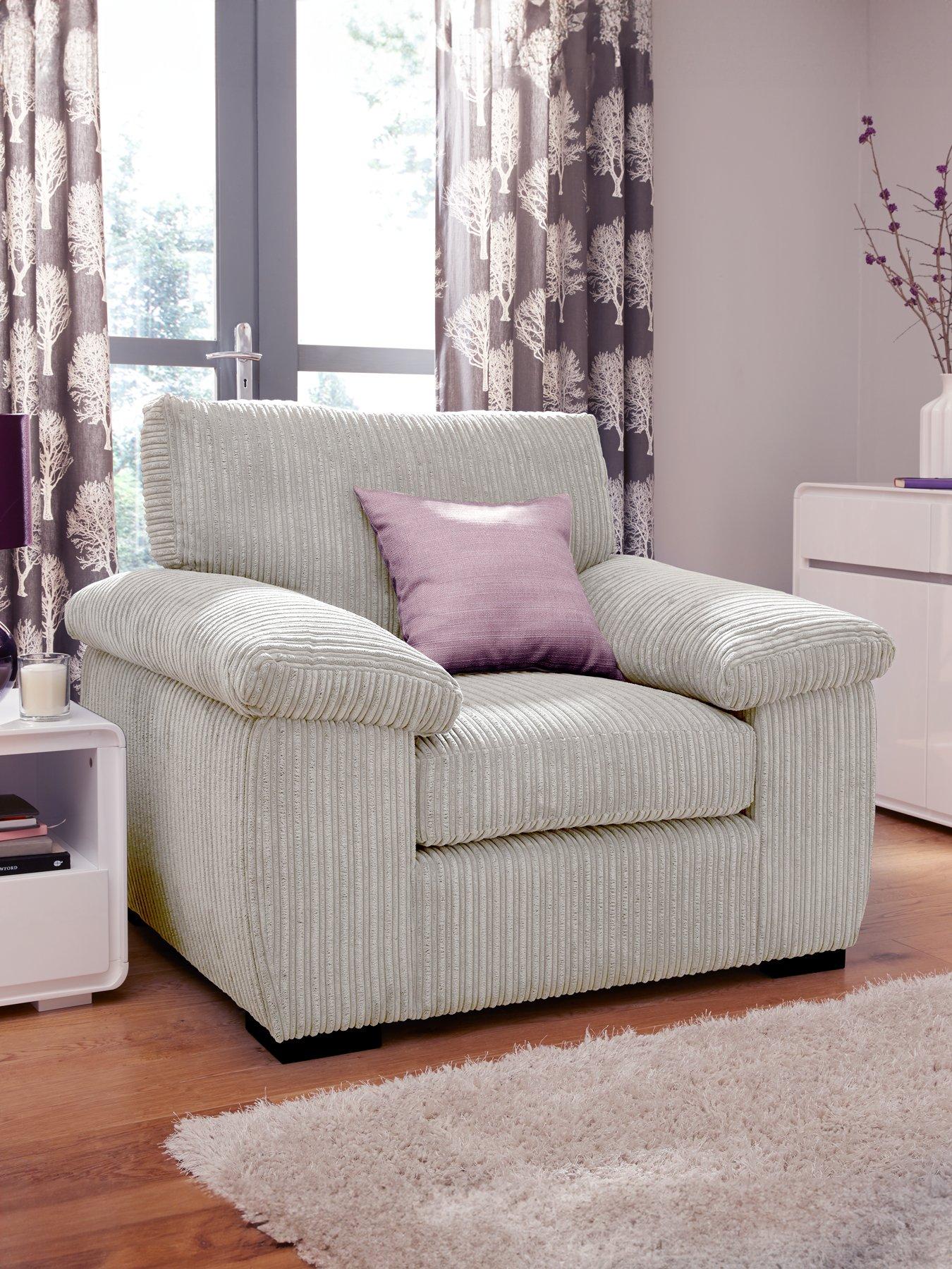 Image 1 of 6 of Very Home Amalfi Fabric Armchair - Silver&nbsp;- FSC&reg; Certified