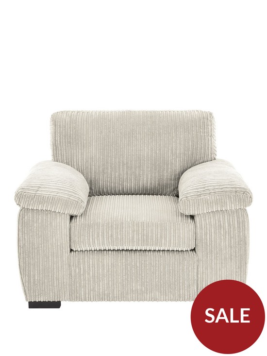 front image of amalfi-fabric-armchair-silver