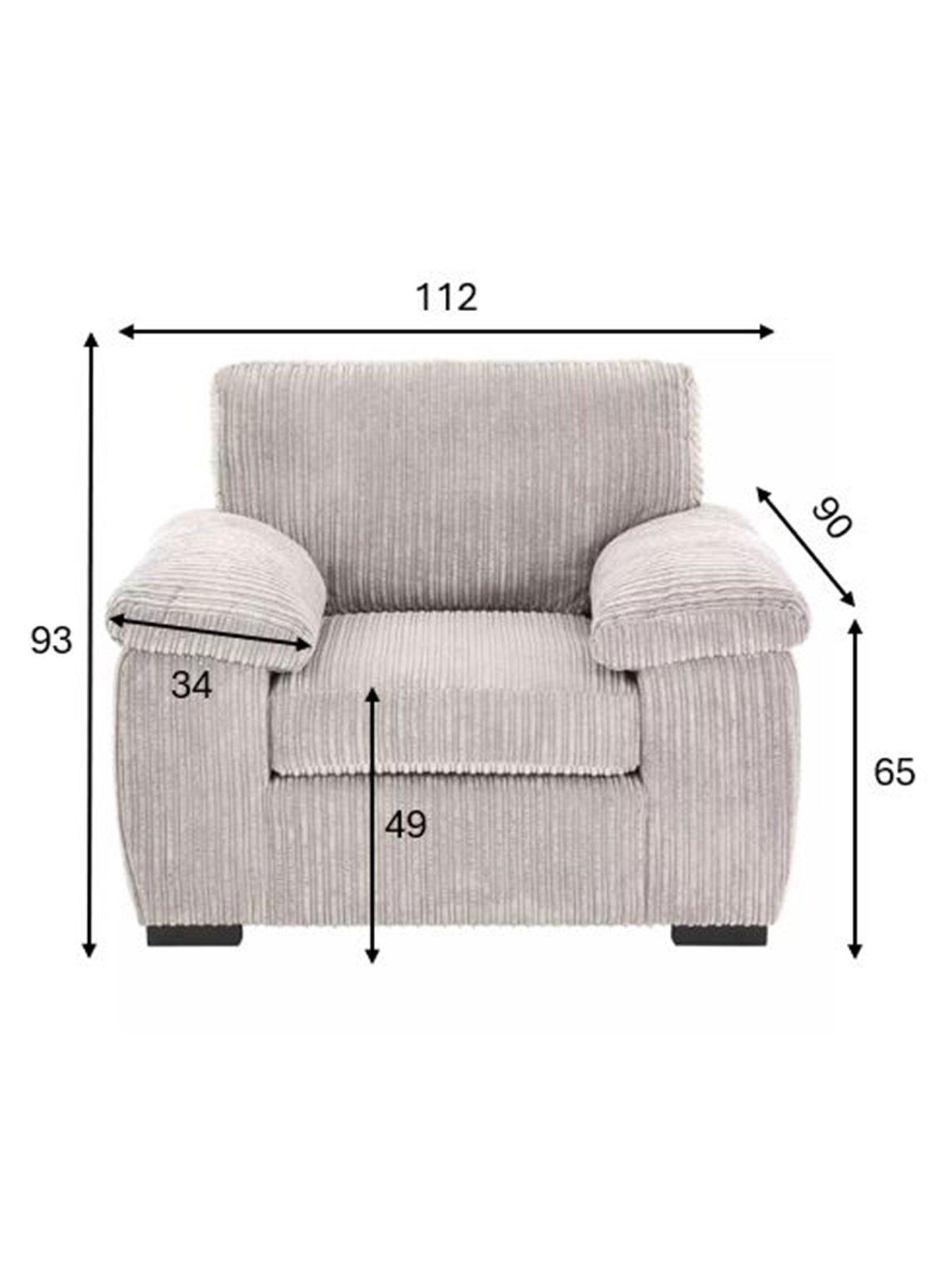 Image 6 of 7 of The Very Collection Amalfi Fabric Armchair - Silver&nbsp;- FSC&reg; Certified