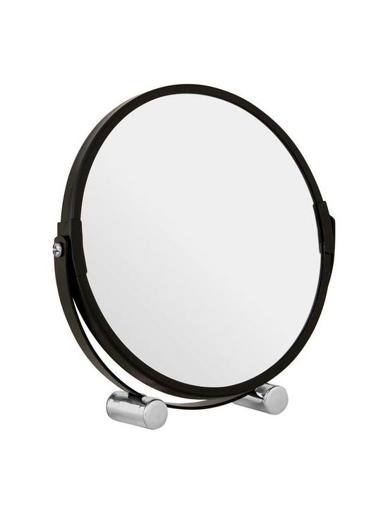 stillFront image of premier-housewares-black-metal-magnifying-shaving-mirror