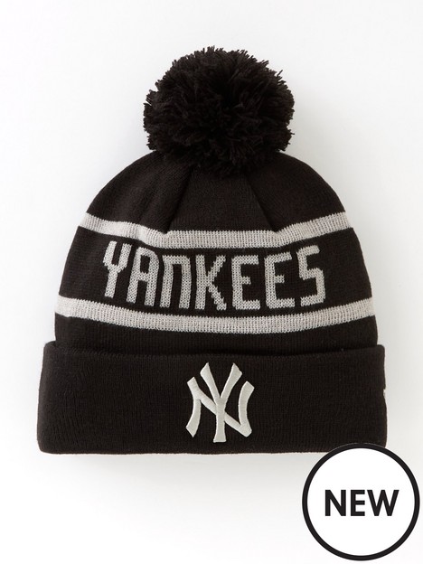 new-era-jake-cuff-knit-new-york-yankees-bobble-hatnbsp--blackwhite