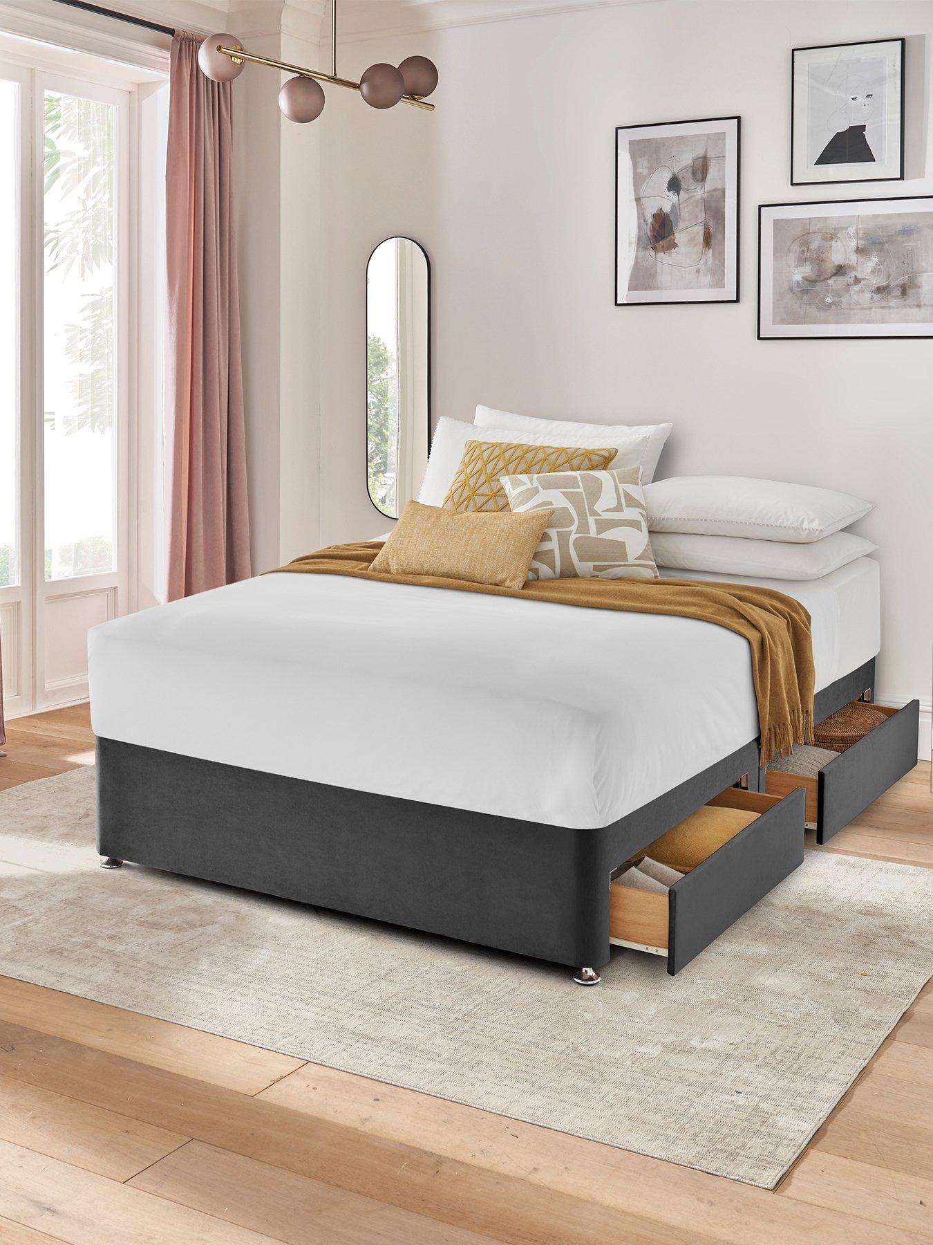 Silentnight Divan Velvet Bed Base with Storage Options