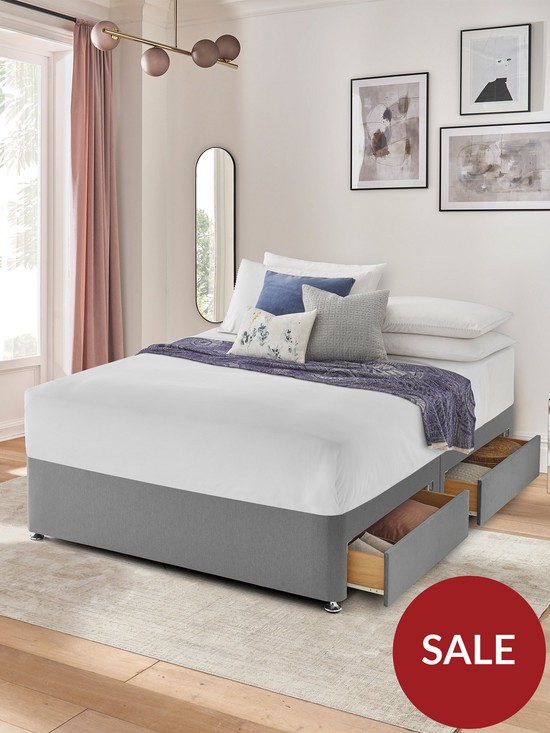 front image of silentnight-fabric-divan-bed-with-storage-options-base-only-ndash-headboard-not-included